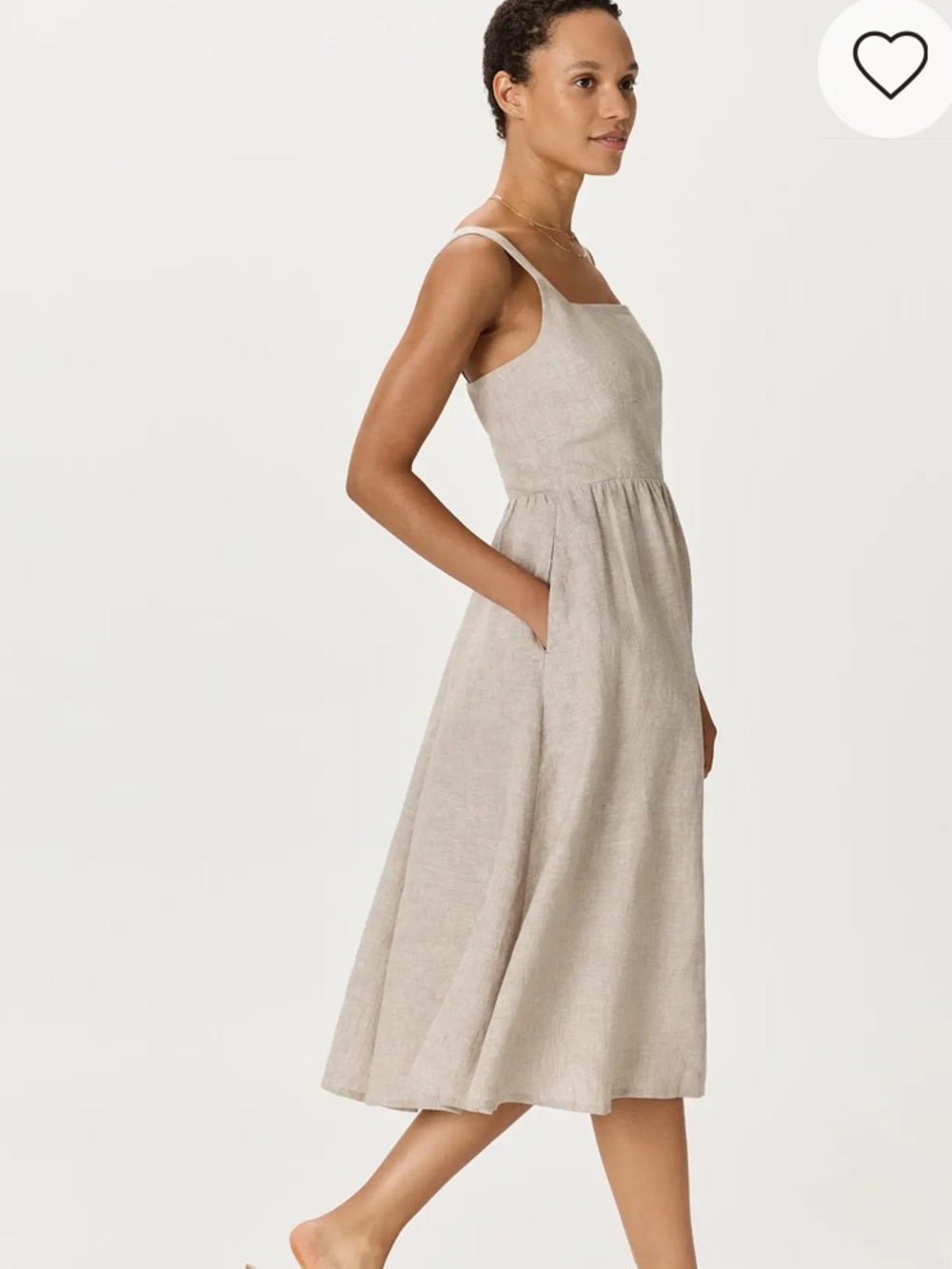 NEW quince linen fit and flare dress